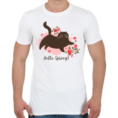 PRINTFASHION Hello tavasz - Férfi póló - Fehér