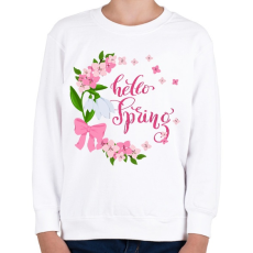 PRINTFASHION Hello Tavasz - Gyerek pulóver - Fehér
