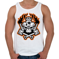 PRINTFASHION Hellride - Férfi atléta - Fehér atléta, trikó