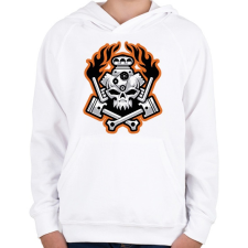 PRINTFASHION Hellride - Gyerek kapucnis pulóver - Fehér gyerek pulóver, kardigán