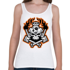 PRINTFASHION Hellride - Női atléta - Fehér női trikó