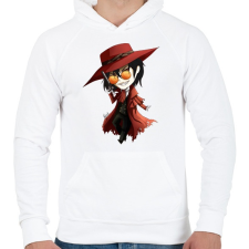 PRINTFASHION Hellsing - Férfi kapucnis pulóver - Fehér férfi pulóver, kardigán