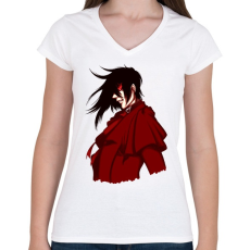 PRINTFASHION Hellsing - Női V-nyakú póló - Fehér
