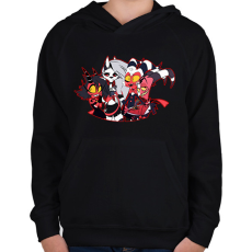 PRINTFASHION helluva boss #3 - Gyerek kapucnis pulóver - Fekete