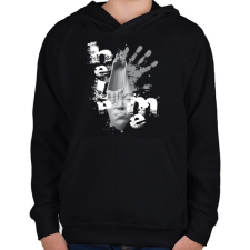 PRINTFASHION helpmeprojectwh-01 - Gyerek kapucnis pulóver - Fekete gyerek pulóver, kardigán