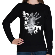 PRINTFASHION helpmeprojectwh-01 - Női pulóver - Fekete