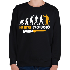 PRINTFASHION Hentes evolúció - Gyerek pulóver - Fekete
