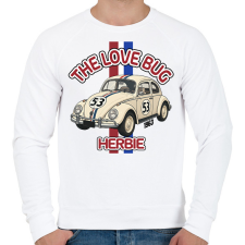 PRINTFASHION Herbie - Férfi pulóver - Fehér férfi pulóver, kardigán