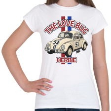 PRINTFASHION Herbie - Női póló - Fehér női póló