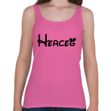 PRINTFASHION Herceg fekete felirat - Női atléta - Rózsaszín