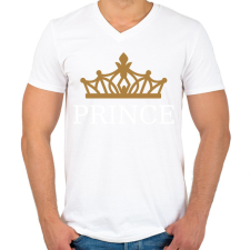 PRINTFASHION Herceg - Férfi V-nyakú póló - Fehér férfi póló