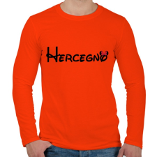 PRINTFASHION Hercegnő fekete felirat - Férfi hosszú ujjú póló - Narancs férfi póló