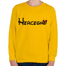 PRINTFASHION Hercegnő fekete felirat - Gyerek pulóver - Sárga