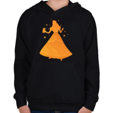 PRINTFASHION Hercegnő - Gyerek kapucnis pulóver - Fekete