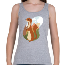 PRINTFASHION Hermelin - Női atléta - Sport szürke női trikó