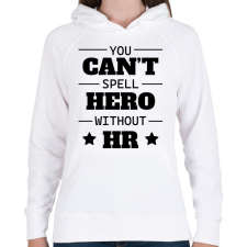 PRINTFASHION Hero without HR - Női kapucnis pulóver - Fehér női pulóver, kardigán