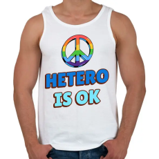 PRINTFASHION HETERO IS OK - Férfi atléta - Fehér