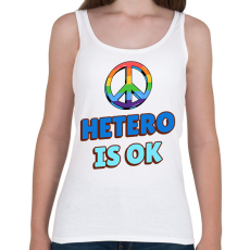 PRINTFASHION HETERO IS OK - Női atléta - Fehér