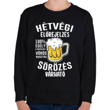 PRINTFASHION Hétvégi előrejelzés - Gyerek pulóver - Fekete gyerek pulóver, kardigán