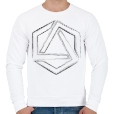 PRINTFASHION Hexagonal 4 - Férfi pulóver - Fehér