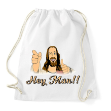 PRINTFASHION Hey man! - Sportzsák, Tornazsák - Fehér tornazsák