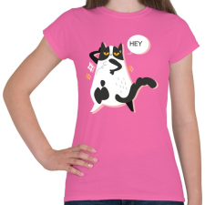 PRINTFASHION HEY - Női póló - Rózsaszín női póló