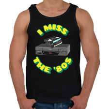 PRINTFASHION Hiányoznak a 80-as évek - Férfi atléta - Fekete atléta, trikó