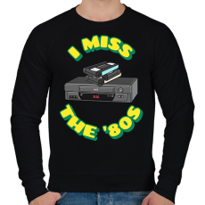 PRINTFASHION Hiányoznak a 80-as évek - Férfi pulóver - Fekete