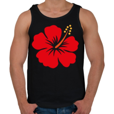 PRINTFASHION Hibiscus - Férfi atléta - Fekete