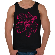 PRINTFASHION hibiscus  - Férfi atléta - Fekete atléta, trikó
