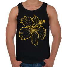 PRINTFASHION hibiscus - Férfi atléta - Fekete atléta, trikó