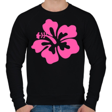 PRINTFASHION hibiscus - Férfi pulóver - Fekete férfi pulóver, kardigán