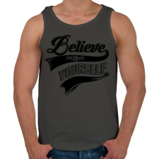 PRINTFASHION Higgy magadban! - Férfi atléta - Sötétszürke atléta, trikó