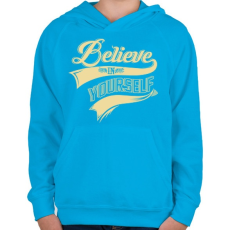 PRINTFASHION Higgy magadban! - Gyerek kapucnis pulóver - Azúrkék