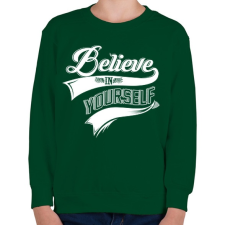 PRINTFASHION Higgy magadban!  - Gyerek pulóver - Sötétzöld gyerek pulóver, kardigán