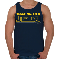 PRINTFASHION Higgy nekem, én egy JEDI vagyok! - Férfi atléta - Sötétkék