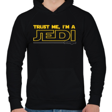 PRINTFASHION Higgy nekem, én egy JEDI vagyok! - Férfi kapucnis pulóver - Fekete férfi pulóver, kardigán
