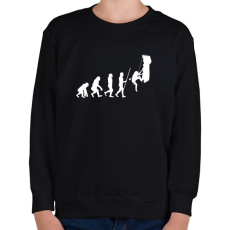 PRINTFASHION Hiking Evolution - Gyerek pulóver - Fekete