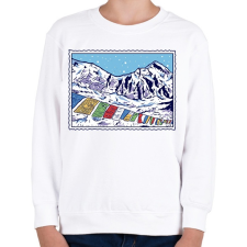 PRINTFASHION Himalája - Gyerek pulóver - Fehér gyerek pulóver, kardigán