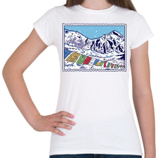 PRINTFASHION Himalája - Női póló - Fehér női póló