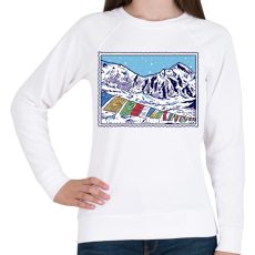 PRINTFASHION Himalája - Női pulóver - Fehér