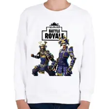 PRINTFASHION Hime& Musha Fortnite - Gyerek pulóver - Fehér gyerek pulóver, kardigán