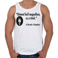 PRINTFASHION Hinned kell magadban! - Férfi atléta - Fehér