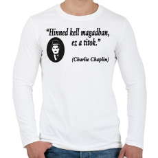 PRINTFASHION Hinned kell magadban! - Férfi hosszú ujjú póló - Fehér