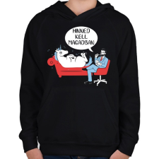 PRINTFASHION Hinned kell magadban - unikornis - Gyerek kapucnis pulóver - Fekete gyerek pulóver, kardigán