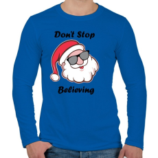 PRINTFASHION Hinni a Mikulásban - Férfi hosszú ujjú póló - Királykék