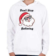 PRINTFASHION Hinni a Mikulásban - Gyerek kapucnis pulóver - Fehér gyerek pulóver, kardigán