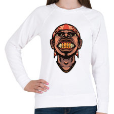 PRINTFASHION Hip Hop face - Női pulóver - Fehér női pulóver, kardigán