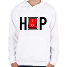 PRINTFASHION HIP-HOP - Gyerek kapucnis pulóver - Fehér gyerek pulóver, kardigán