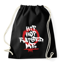 PRINTFASHION Hip hop raised me - Sportzsák, Tornazsák - Fekete tornazsák